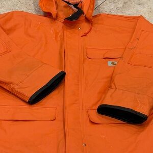 Carhartt Men's Vibrant Orange Raincoat